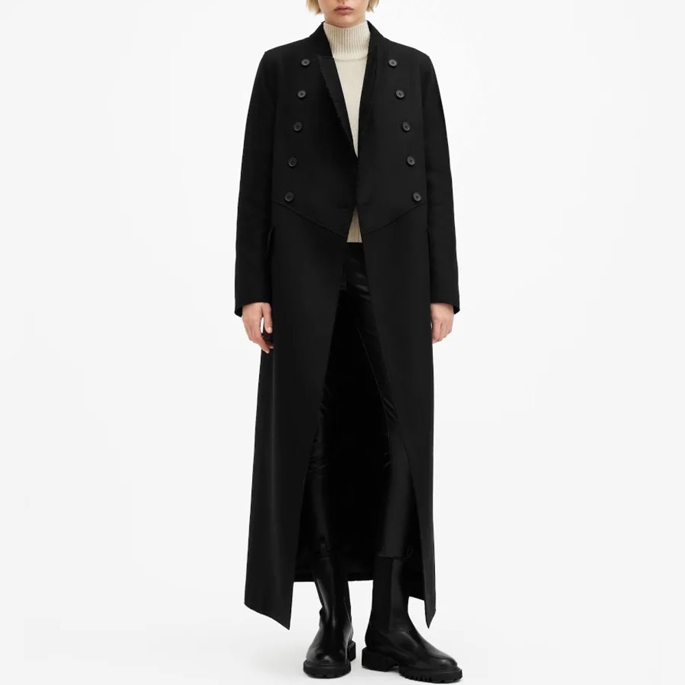 AllSaints | Blaize Longline Wool Blend Coat size 10 US *NWT